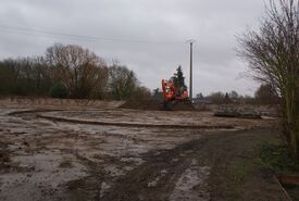 Travaux d'aménagement de l'étang de Neuville Saint-Rémy