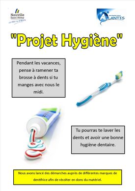 Affiche hygiène bucco-dentaire - CAJ ATLANTIS