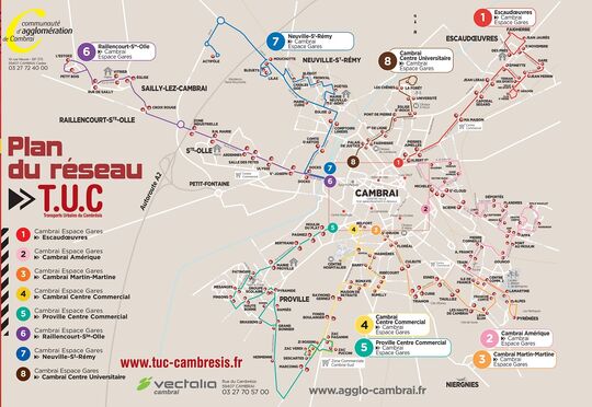 Plan réseau TUC Cambrésis