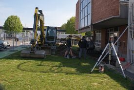 Réfection du fronton de la Mairie - Mai 2021