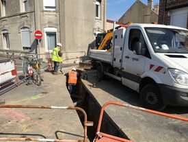 Travaux de restruction HTA rue Gambetta